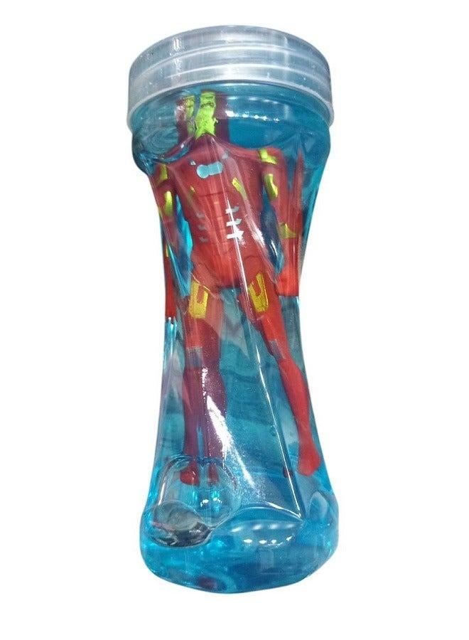 Crystal Slime Bottle With SuperHero Character (Blue)