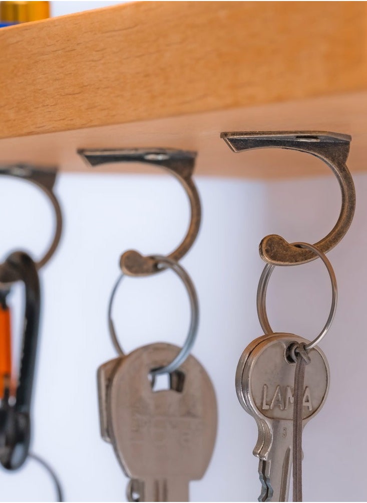 Wall mounted multi-function organizer and Key holder - Made of 100% solid beech wood + High-quality artwork printed on 100% cotton canvas - Printed using water-based eco-friendly ink