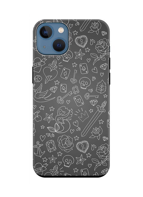 Tough Pro Series Case for Apple iPhone 14 Plus Case Dual Layer hybrid PC & TPU Customized Mobile Cover Shield with inner TPU protection Matte Finish - Doodles