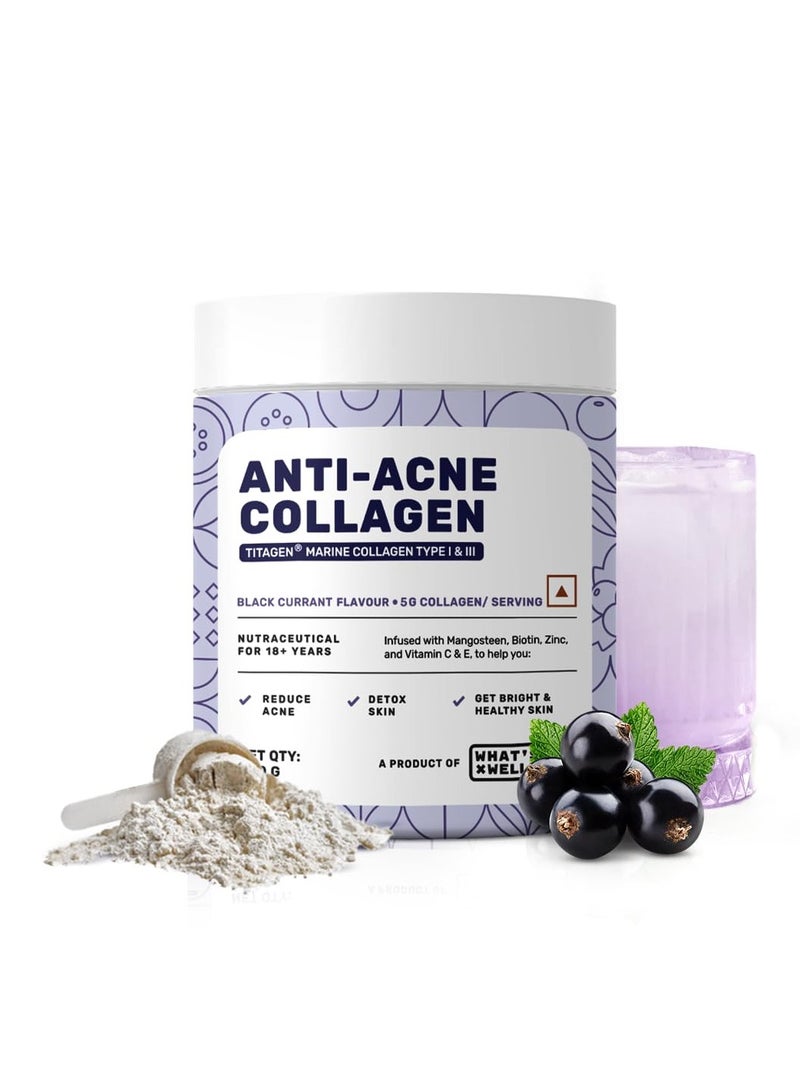 What 's Up What’s Up Anti Acne Collagen Black Currant Flavor, 200gm - Image 1