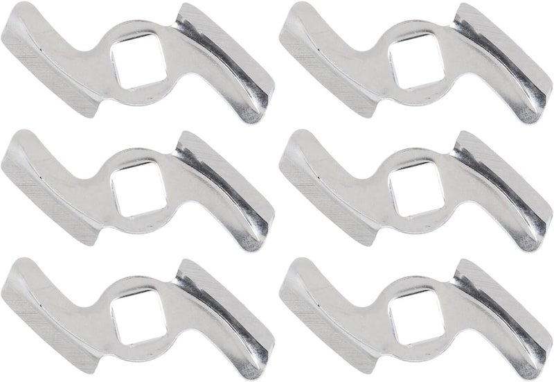 Zerodis 6 Piece Stainless Steel Meat Grinder Blades, Size 5 Replacement Parts for Meat Processing and Chopping Machines - Image 1
