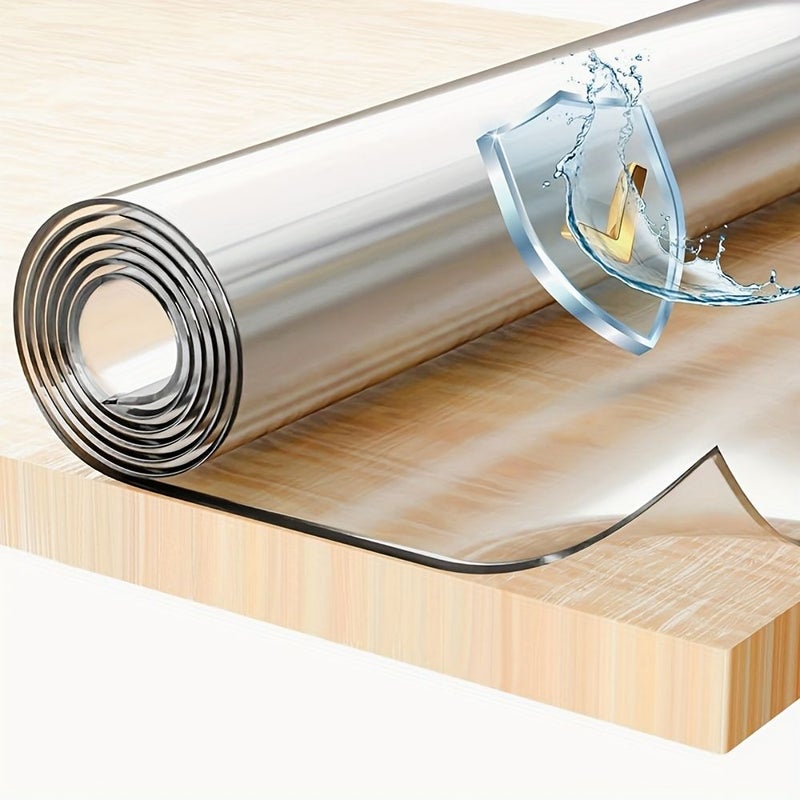 Clear Transparent Table Cover 1.5mm Thick Desk Mat Protector 27.56x100 Inch - Image 2