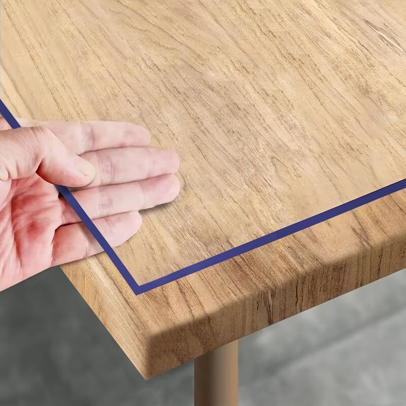 Clear Transparent Table Cover 1.5mm Thick Desk Mat Protector 27.56x100 Inch - Image 1