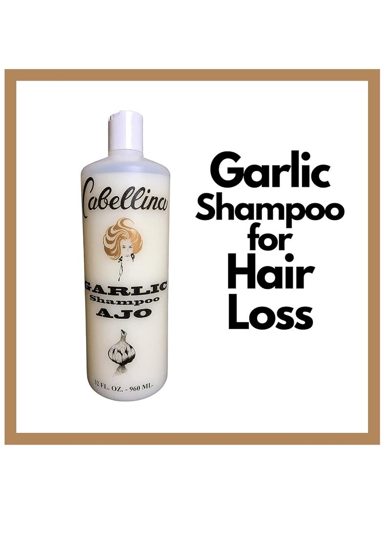 Cabellina Garlic Shampoo - Hair Loss Shampoo - Hair Growth for Women and Men 32 Ounce  - Image 4
