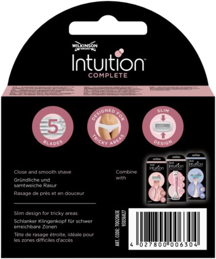 Wilkinson Sword - Intuition Complete For Women | Skin Protect Gel with Smooth Glide | Pack of 3 Razor Blade Refills - Image 2