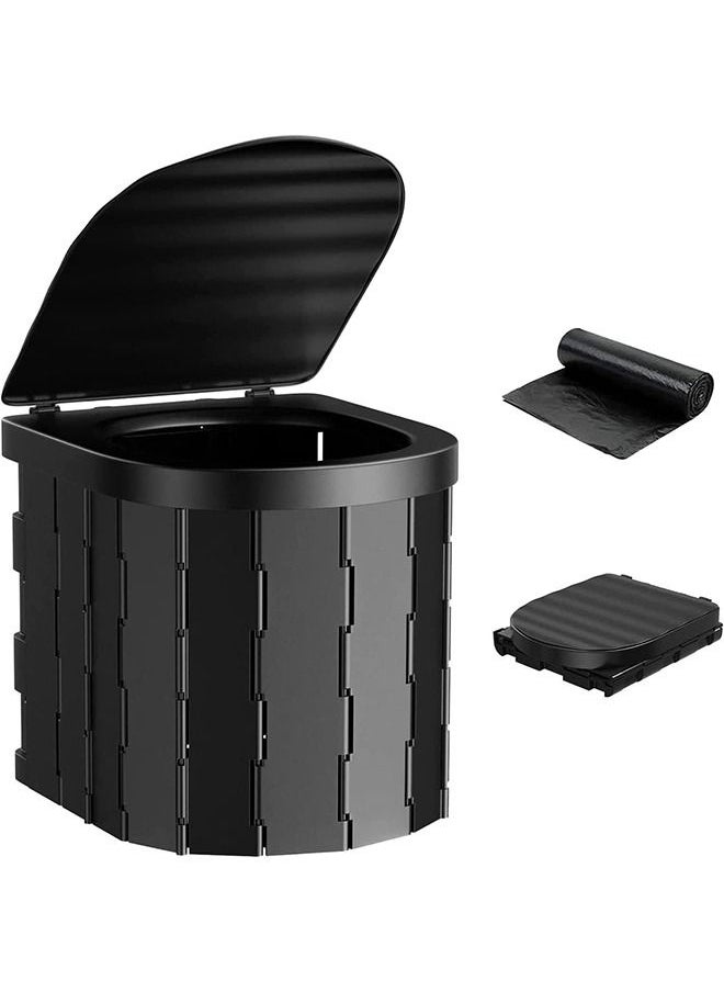 Arabest - Portable Camping Toilet, Portable Folding Toilet with Lid, Waterproof Potty Car Toilet Adult Portable Potty, Camping Travel Toilet Hiking Boat Trip Beach - Image 1