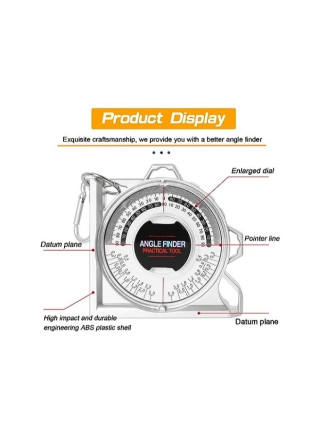 Generic - Angle Meter Gauge for Household Industrial Use, Angle Finder, Magnetic Angle Finder Angle Measuring Tool, Tilt Level Meter Slope Locator Angle Measurement Engineering Clinometer for Civil Engineering - Image 1