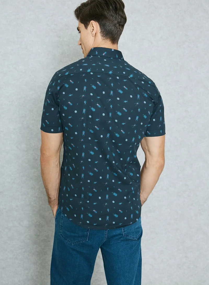 TOPMAN Bug Print Shirt