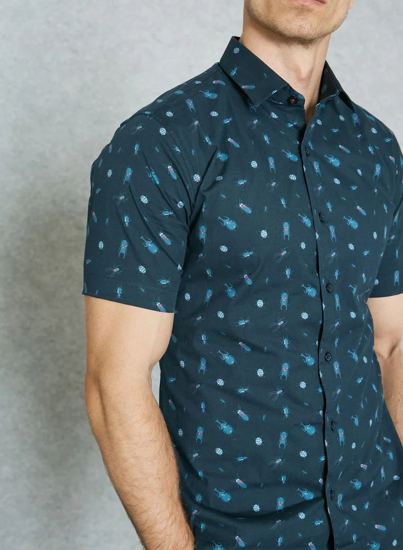 TOPMAN Bug Print Shirt