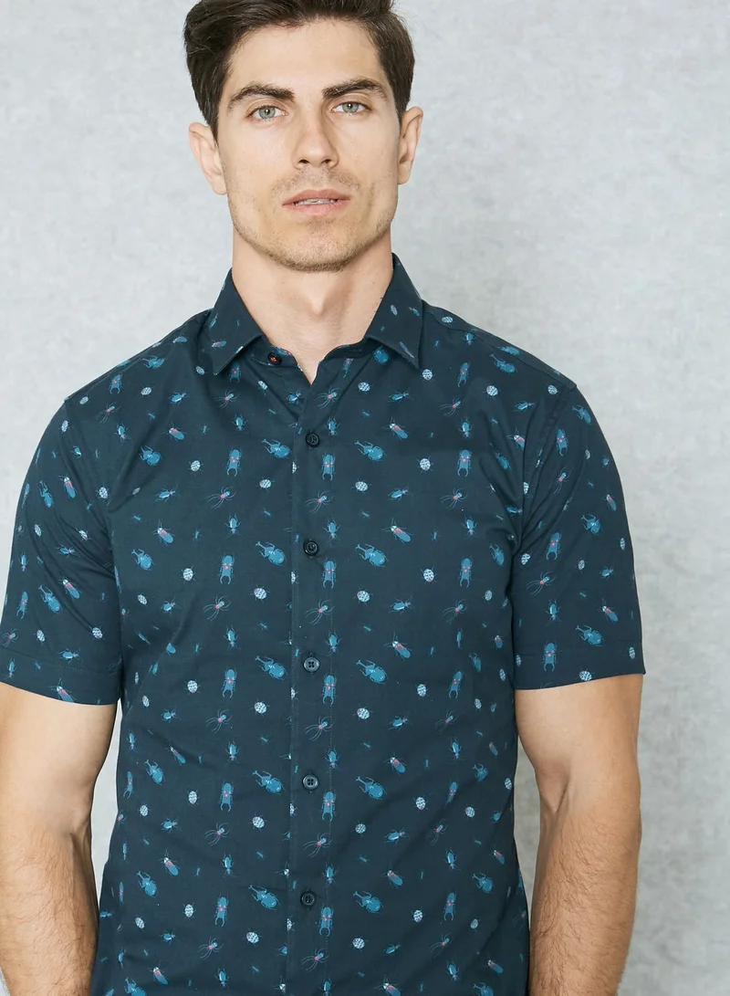 TOPMAN Bug Print Shirt