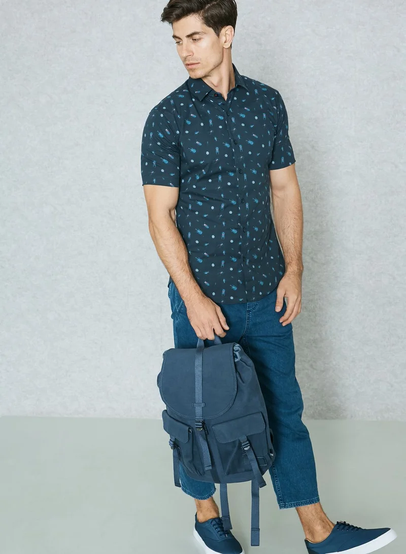 TOPMAN Bug Print Shirt