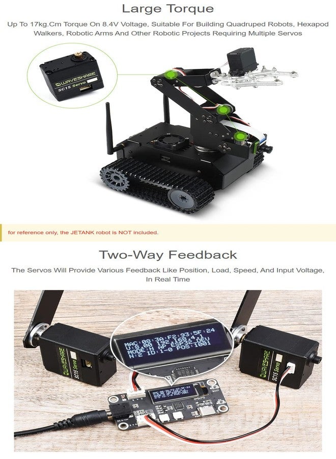 Waveshare SC15 17kg Large Torque Programmable Serial Bus Servo 17kg.cm Large Torque - Image 4