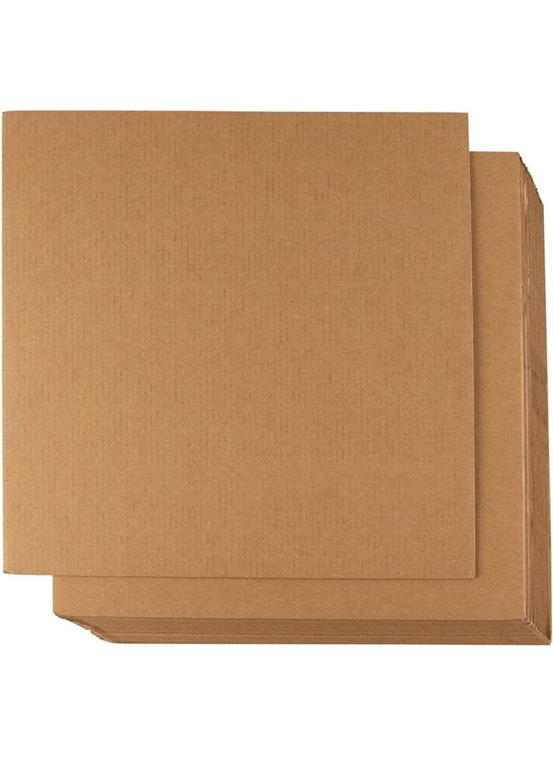 12x12 Cardboard Sheets 24 Pack Bulk Flat Square Inserts for Packing Mailing Crafts