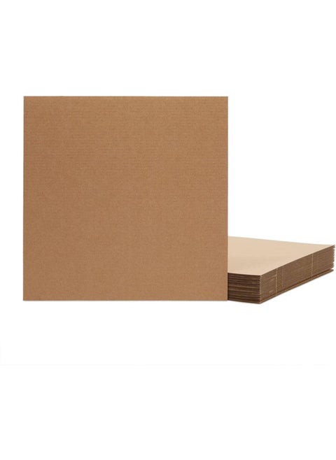 12x12 Cardboard Sheets 24 Pack Bulk Flat Square Inserts for Packing Mailing Crafts