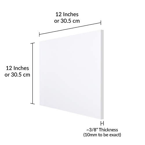 SimbaLux Acrylic Sheet Clear Cast Plexiglass 12” x 12” Square Panel 3/8” Thick (10mm) Transparent Plastic Plexi Glass Board with Protective Paper for Signs, DIY Display Projects, Craft, Easy to Cut - Image 2