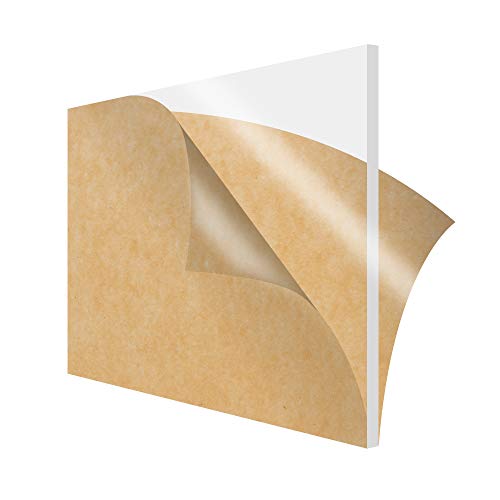 SimbaLux Acrylic Sheet Clear Cast Plexiglass 12” x 12” Square Panel 3/8” Thick (10mm) Transparent Plastic Plexi Glass Board with Protective Paper for Signs, DIY Display Projects, Craft, Easy to Cut - Image 1