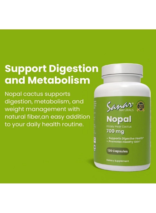 Sanar Naturals Nopal Capsules - Prickly Pear Cactus, GLP-1 Support Fiber Supplement for Digestive Gut Health - Sugar Free, Gluten Free,120 Pills - Image 5