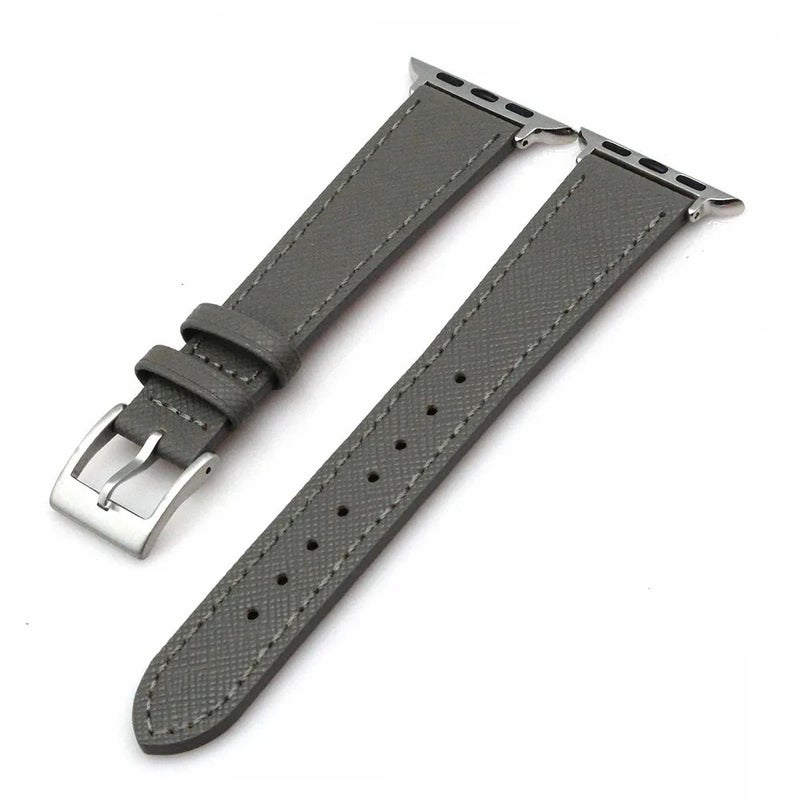 Bluejw Yunse Saffiano Leather Watch Bands for Smartwatches - Tapered Replacement Strap, Waterproof Sport Wristband 38mm 40mm 42mm 44mm 45mm - Image 1