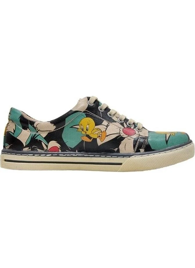 Dogo Catch Me If You Can Tweety Design Printed Vegan Shoes