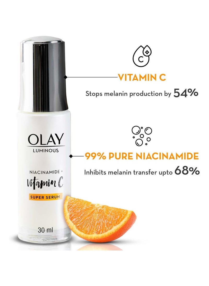 Olay Luminous Serum with Niacinamide Vitamin C For Even & Glowing Skin 30ml - Image 2