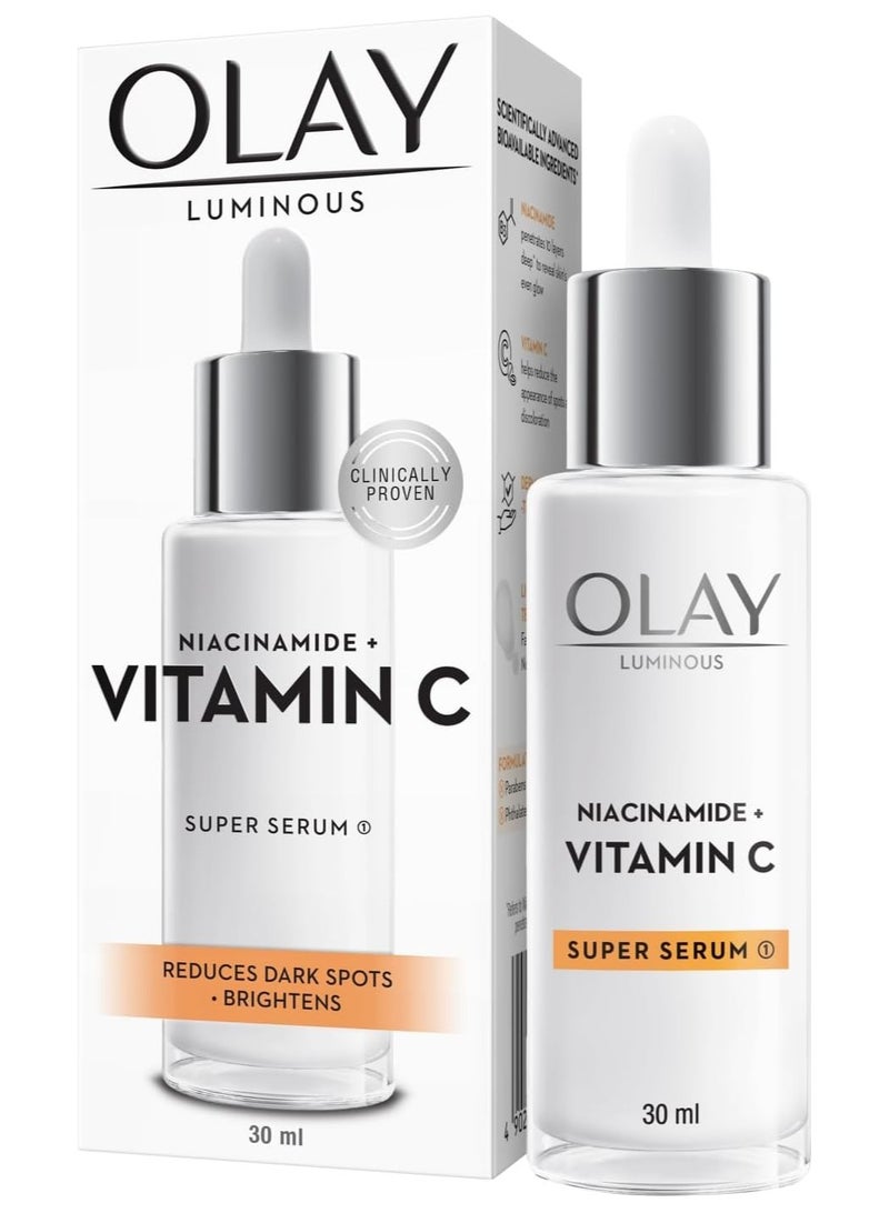 Olay Luminous Serum with Niacinamide Vitamin C For Even & Glowing Skin 30ml - Image 1