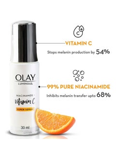 Olay Luminous Serum with Niacinamide Vitamin C For Even & Glowing Skin 30ml  - Image 2