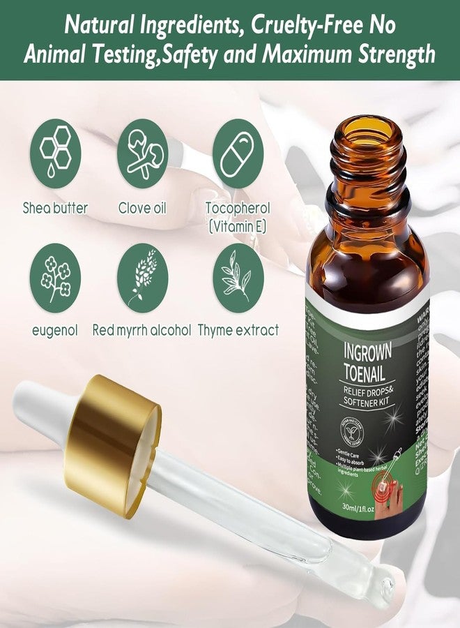 NWAKRD Ingrown Toenail Treatment - 30ml Softening & Conditioning Kit for Easy Trimming with Silicone Gel Toe Caps - Comprehensive Ingrown Toenail Removal Sol - Image 5