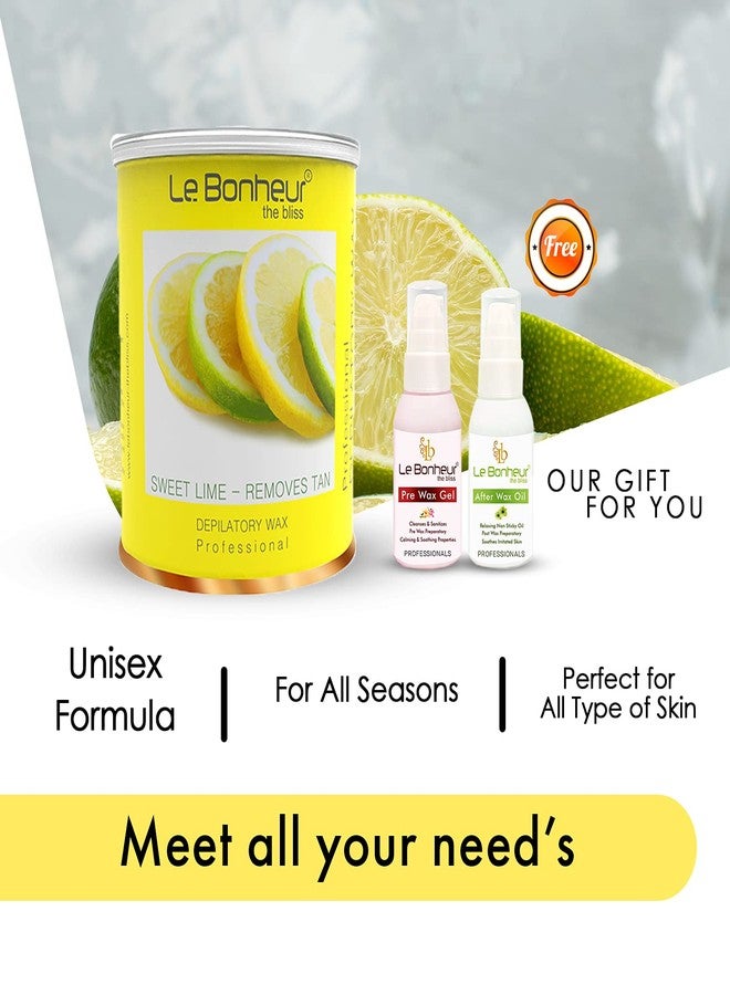Le Bonheur.. Le Bonheur Sweet Lime D Tan Wax 800gm - Suitable for Hair and Tan Removal - Image 3