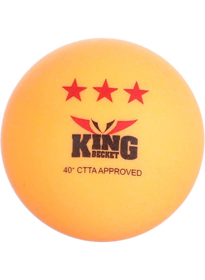 King Becket Table Tennis Ball Set, 3 Stars, 3 Pieces - Orange