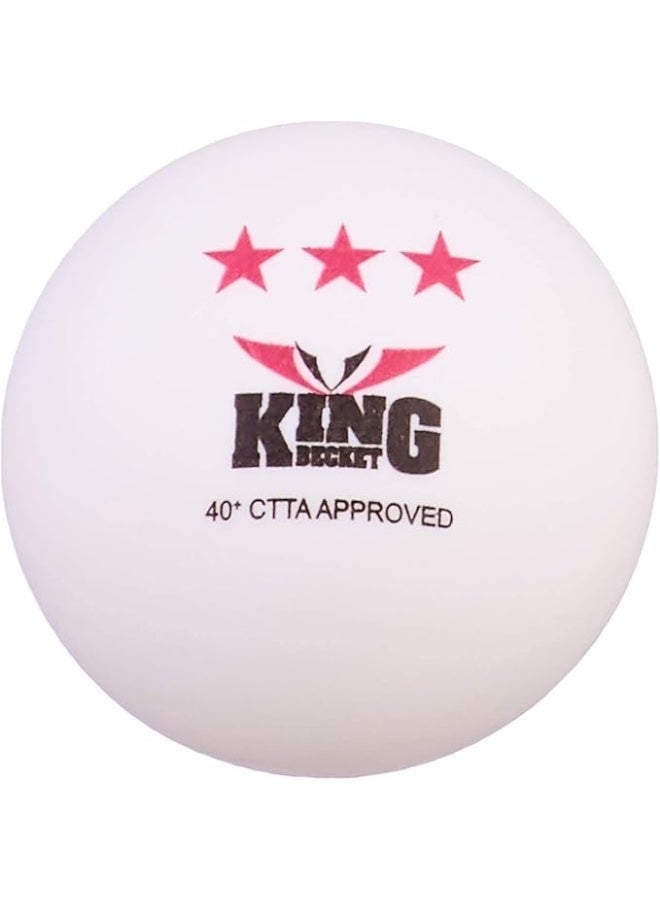 King Becket Table Tennis Ball Set, 3 Stars, 3 Pieces - white