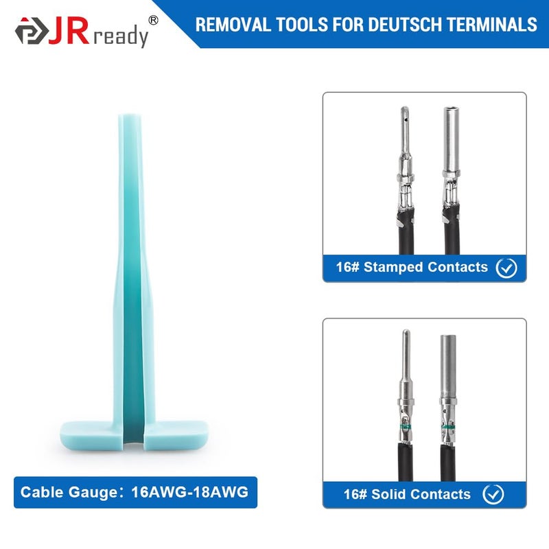 JRready مجموعة أدوات إزالة الطرف JRready ST5269-02 لسلسلة Deutsch DT، أدوات موصل Deutsch 0411-310-1605، مجموعة أدوات استخراج دبابيس الاتصال المصنوعة من الصلب 2PCS - Image 3