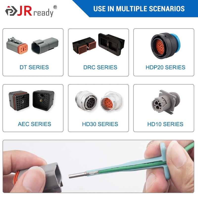 JRready مجموعة أدوات إزالة الطرف JRready ST5269-02 لسلسلة Deutsch DT، أدوات موصل Deutsch 0411-310-1605، مجموعة أدوات استخراج دبابيس الاتصال المصنوعة من الصلب 2PCS - Image 4
