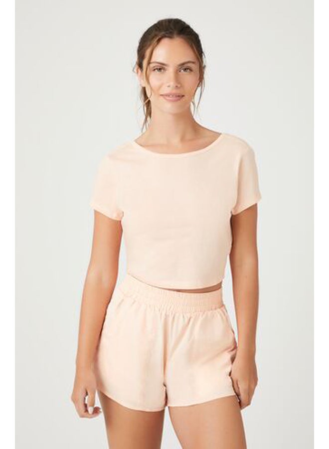 FOREVER 21 Active Snap-Button Windbreaker Shorts  - Image 1