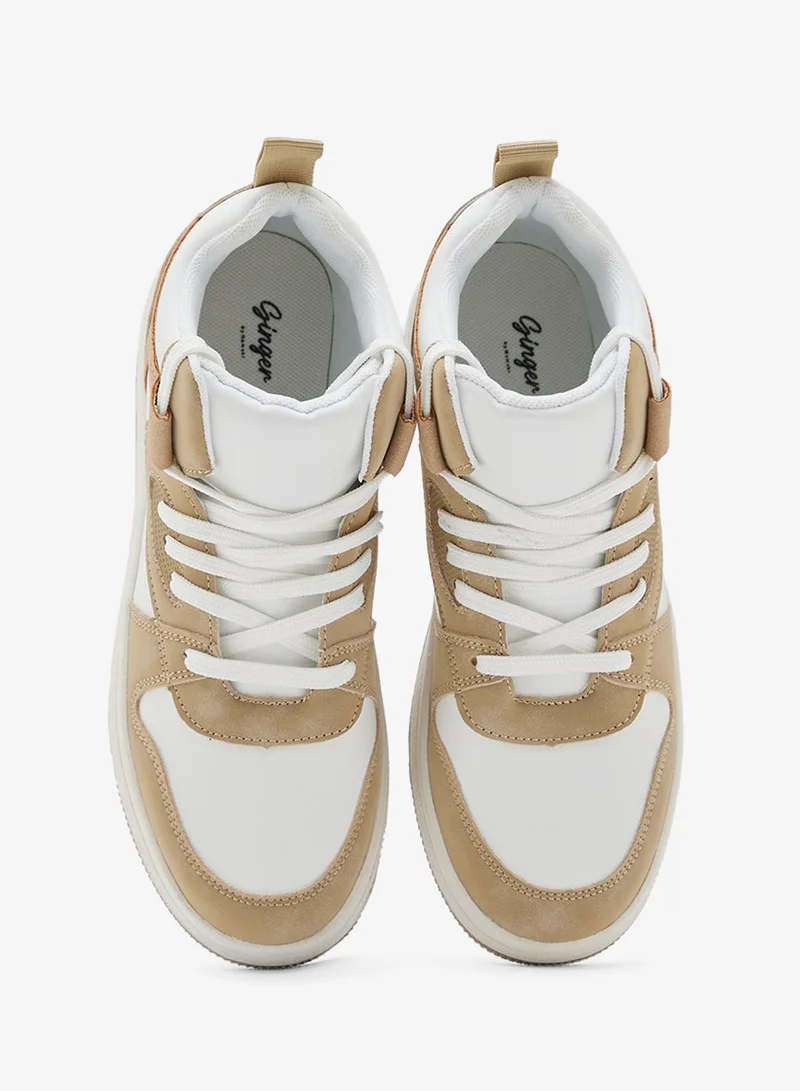 Ginger Color Block High Top Sneakers