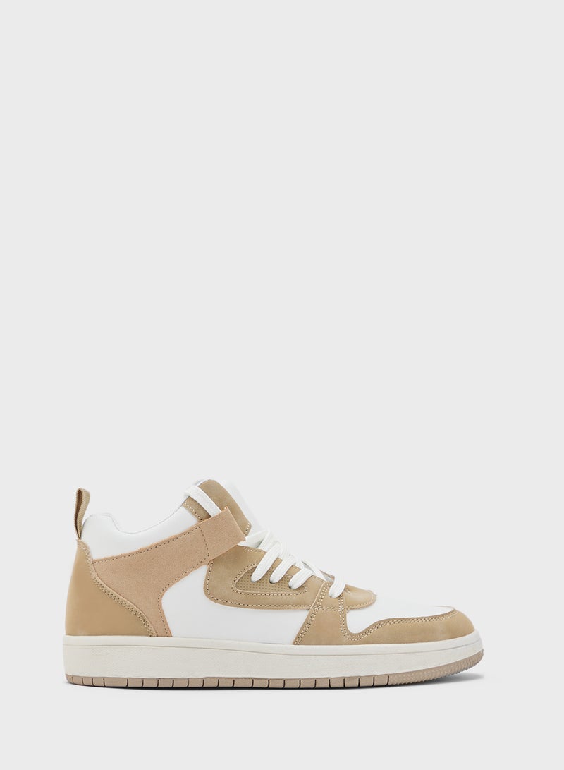 Ginger Color Block High Top Sneakers  - Image 1