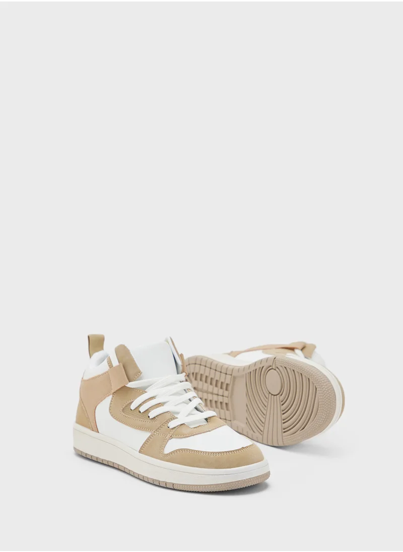 Ginger Color Block High Top Sneakers