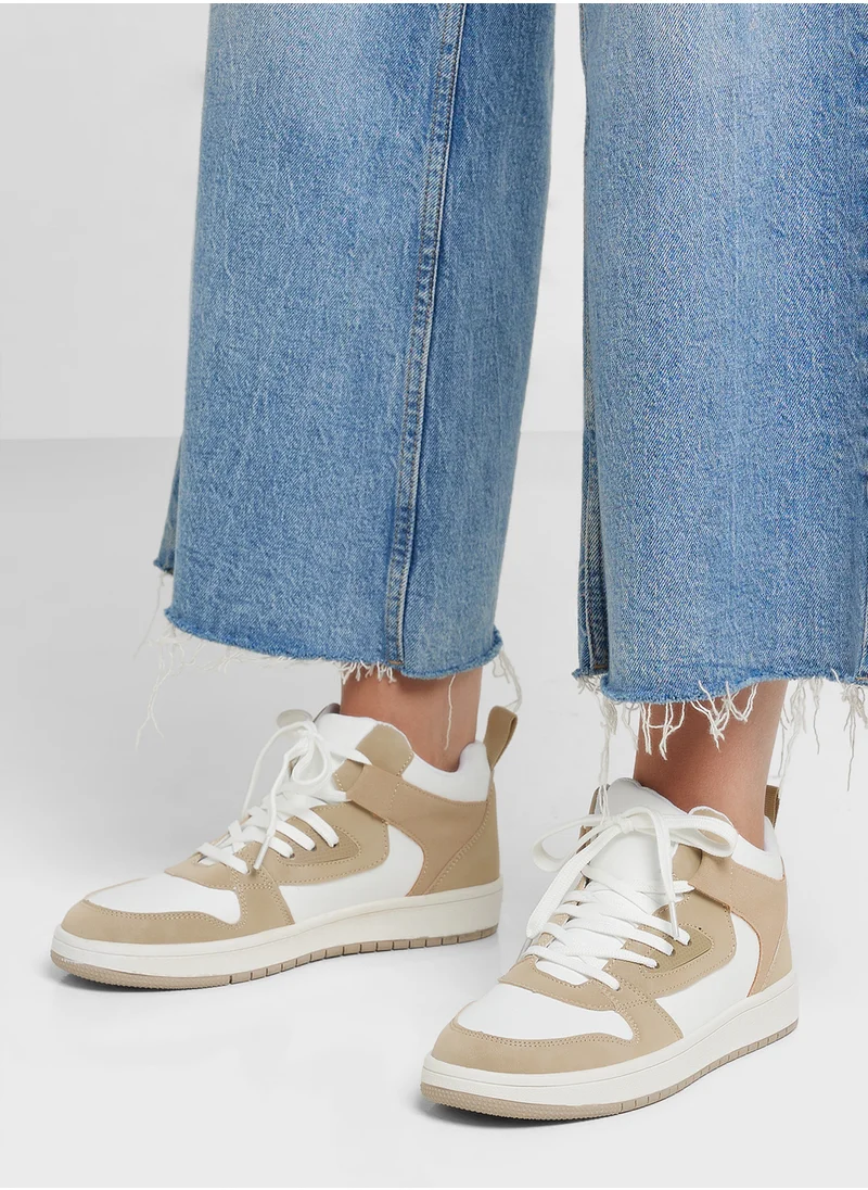 Ginger Color Block High Top Sneakers