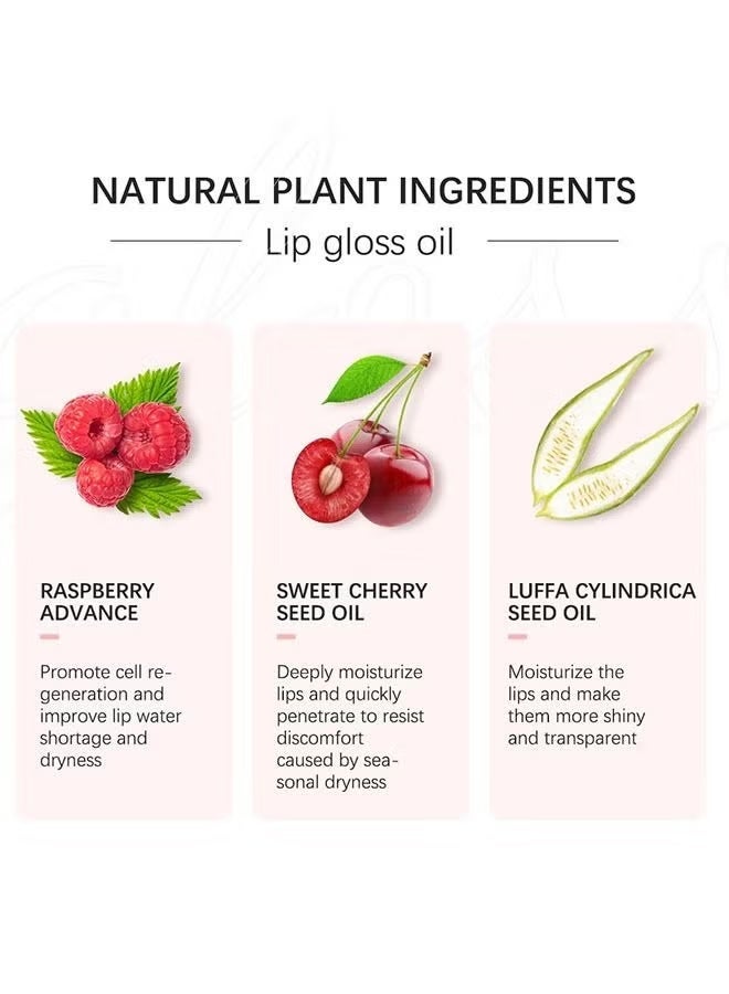 ibcccndc Lip Glow Oil Hydrating Texture For a Clear and Shiny Lips 007 Raspberry - Image 5