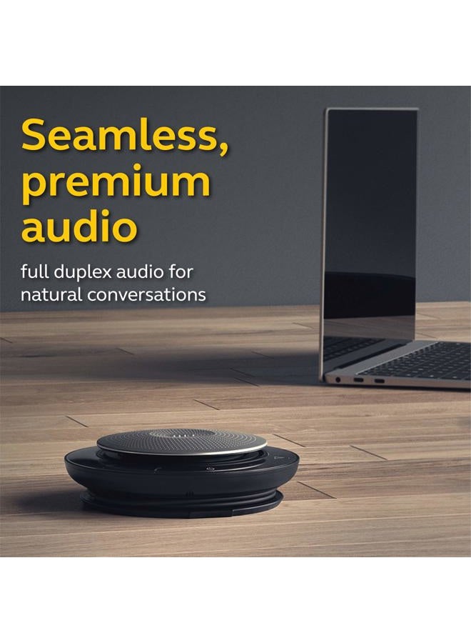 Jabra سبيك 750 UC مكبر صوت بلوتوث لاسلكي مع محول USB Link 370 – مكبر صوت محمول لعقد الاجتماعات في أي مكان مع صوت متميز - معتمد لزوم و جوجل ميت - Image 3