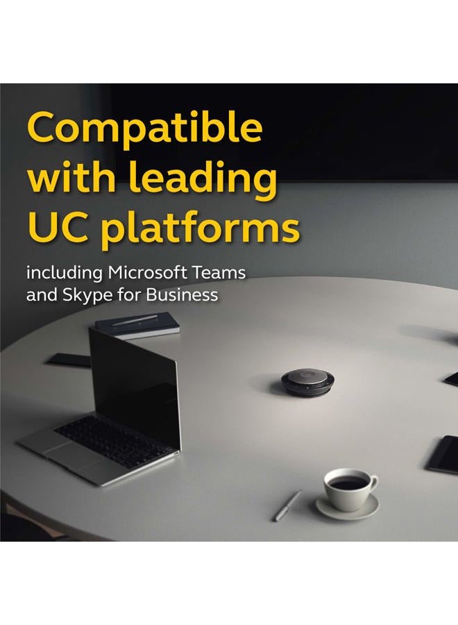 Jabra سبيك 750 UC مكبر صوت بلوتوث لاسلكي مع محول USB Link 370 – مكبر صوت محمول لعقد الاجتماعات في أي مكان مع صوت متميز - معتمد لزوم و جوجل ميت - Image 5