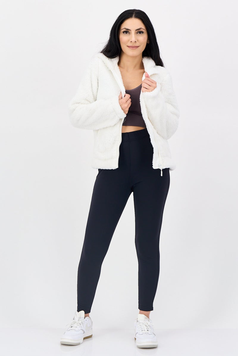 Reebok Women Sportswear Fit Long Sleeve Outdoor Hoodie, White - Image 2