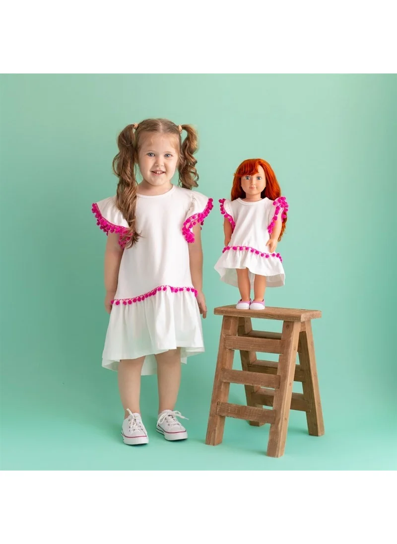 Isabel Abbey Baby and Me Dress - Ecru Pommy