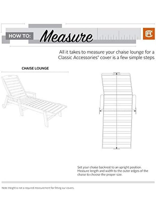 كلاسيك أكسيسوريز Montlake مقاومة للماء 80 بوصة فناء تشيس صالة الغلاف العتيقة أثاث الفناء البيج يغطي - Image 2