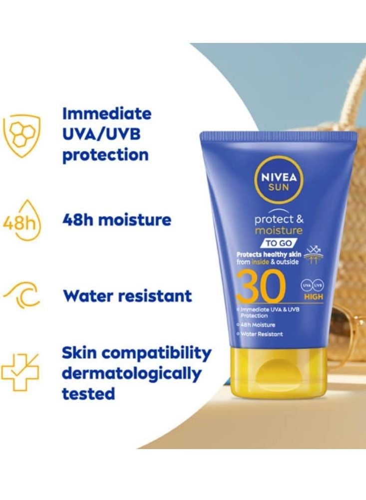 نيفيا كريم نيفيا للحماية والترطيب بعامل حماية ٣٠ - ٥٠ مل - واقي شمسي مقاوم للماء للوجه والجسم - Image 3