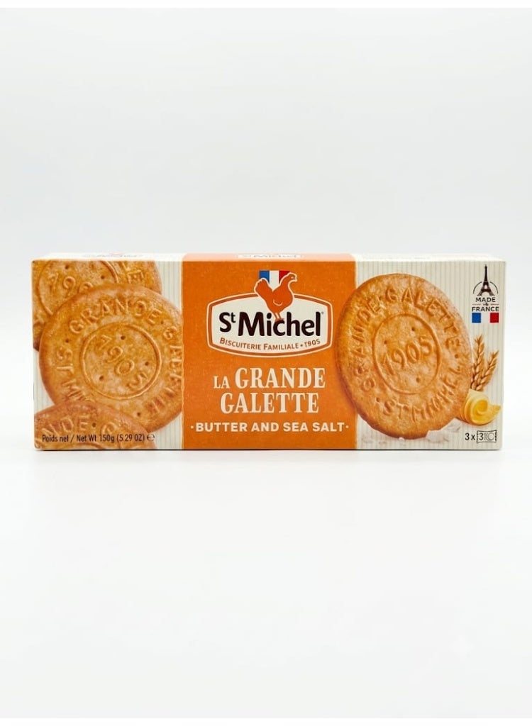 St Michel Sᵗ Michel LA GRANDE GALETTE Butter And Sea Salt 150gm - Image 1