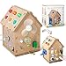 Dinhon Sound and Light Busy House Wooden Montessori Busy Board Light Switch Games Toddler Sensory Toys Montessori Toys for 3 Year Old Gifts for Boys and Girls - Image 4