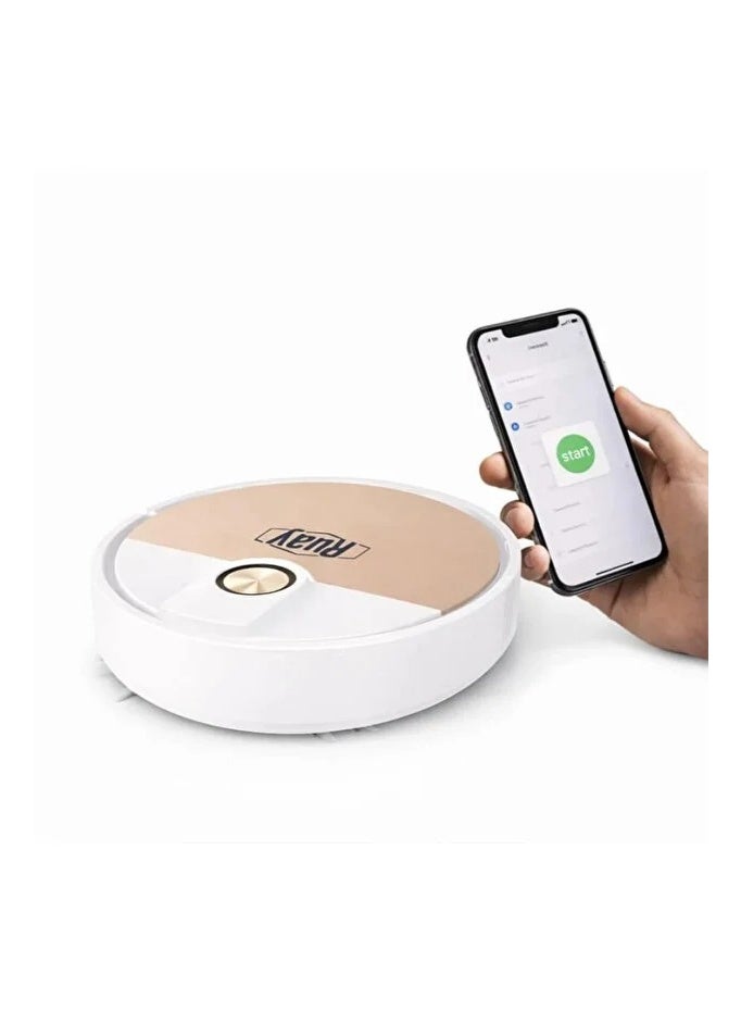 Ruay RA1 Smart Robot Vacuum Cleaner - 90-minute runtime, USB charging, high suction power with noise reduction feature - Image 1