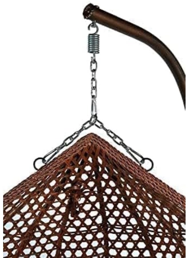 Yulan Double seater 2 Person Comfortable Hanging Chair Outdoor Patio Swing Rattan Hanging Chair Brown YL21031-493 - Image 2