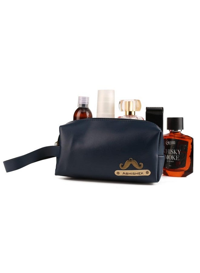 Aica Personalized Name & Charm Toiletry Bag/Pouch for Men & Women (Navy Blue) | Travels Office Trips Makeup Cosmetic Accessories Kit Toiletries Organizer Pouch Bag for Men Women Boys Girls - Image 5