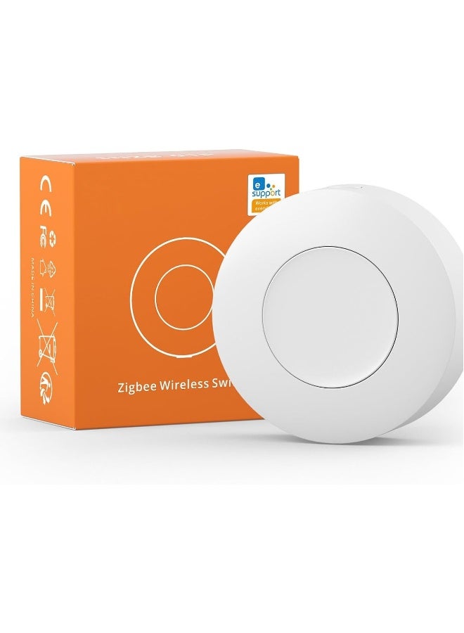 SNZB-01P Zigbee Wireless Switch - Create Smart Scenes and Control Connected Devices via App with Three Options; Requires ZigBee Bridge; Certified for Humans Device. - Image 1